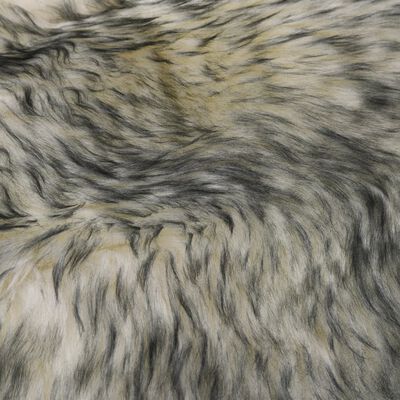 vidaXL Koberec z ovčej kože bielo-tmavosivý 60x180 cm