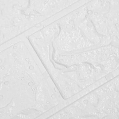 vidaXL 3D tapeta tehly samolepiaca 40 ks biela