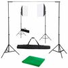 vidaXL Sada do foto&scaron;t&uacute;dia so softbox svetlami a pozad&iacute;m