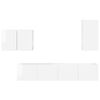 vidaXL Sada n&aacute;stenn&eacute;ho kabinetu na TV 4 pcs Vysok&yacute; lesk bielej