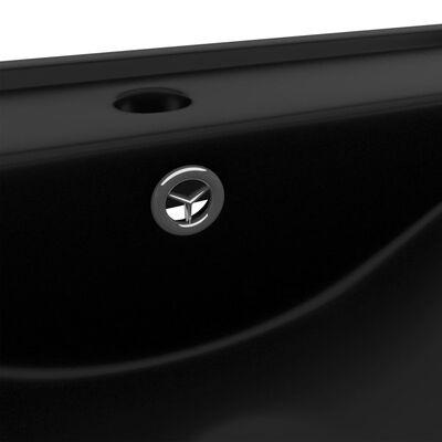 vidaXL Luxusné umývadlo, otvor na batériu, matné čierne 60x46 cm