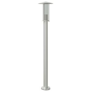 vidaXL Vonkaj&scaron;ia stojaca lampa strieborn&aacute; 100 cm nehrdzavej&uacute;ca oceľ