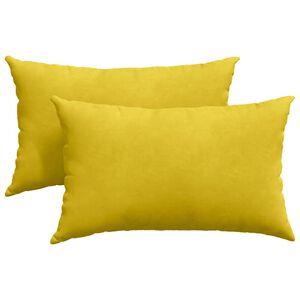 vidaXL Vank&uacute;&scaron;e na pohovku 2 pcs Žlt&aacute; 50 x 30 cm Kord&uacute;rov&aacute; tkanina
