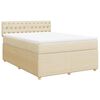 vidaXL Posteľn&yacute; r&aacute;m boxspring s matracom kr&eacute;mov&yacute; 140x200 cm l&aacute;tka