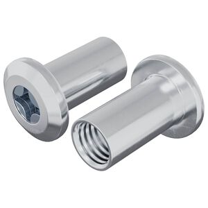 vidaXL Z&aacute;mkov&aacute; matica 2 pcs Niklov&aacute; M6 x 15 mm Oceľ