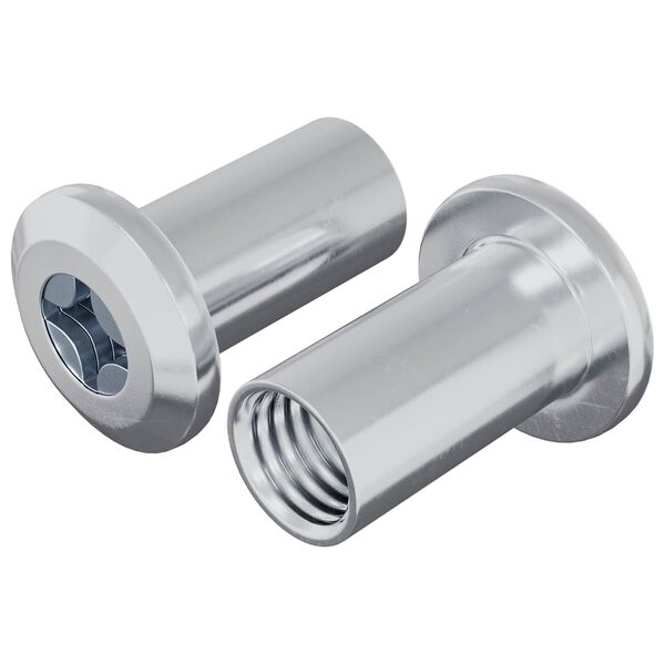vidaXL Z&aacute;mkov&aacute; matica 2 pcs Niklov&aacute; M6 x 15 mm Oceľ