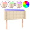 vidaXL Čelo postele s LED kr&eacute;mov&eacute; 93x16x78/88 cm l&aacute;tka