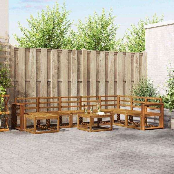 vidaXL Z&aacute;hradn&aacute; s&uacute;prava gaučov 9 pcs Pr&iacute;rodn&aacute; Pevn&eacute; ak&aacute;ciov&eacute; drevo