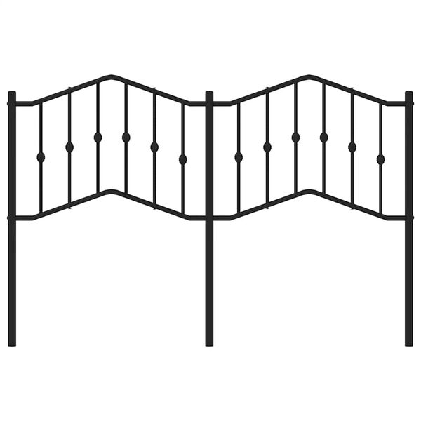 vidaXL Kovové čelo postele čierne 135 cm