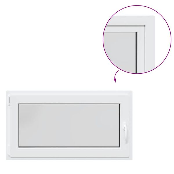 vidaXL Okno do suterénu "RISOR" 110x70 cm otváravo-sklopné DIN ľavé biele