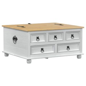 vidaXL storage box Biela 90 x 78 x 45 cm Mas&iacute;vne borovicov&eacute; drevo