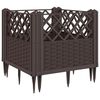 vidaXL Z&aacute;hradn&yacute; kvetin&aacute;č s kol&iacute;kmi hned&yacute; 43,5x43,5x43,5 cm PP