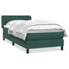 vidaXL Posteľn&yacute; r&aacute;m boxsping s matracom tmavozelen&yacute; 100x210 cm zamat