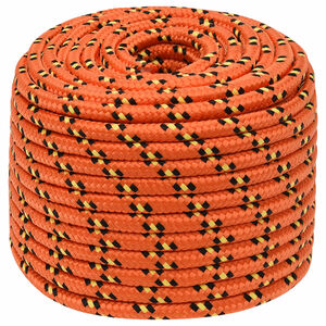 vidaXL Viac&uacute;čelov&eacute; &uacute;žitkov&eacute; lano 14 mm 50 m Oranžov&aacute; PP