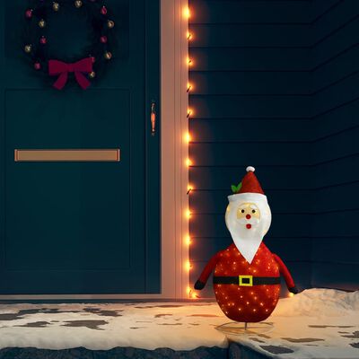 vidaXL Vianočná ozdoba figúrka Santa Claus LED luxusná látka 60 cm