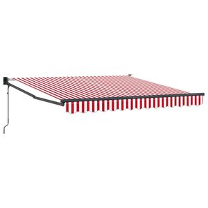 vidaXL Sklopn&aacute; mark&iacute;za Červen&aacute; a Biela 300 x 250 cm Polyester a kov