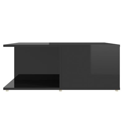 vidaXL Konferenčný stolík lesklý čierny 80x80x31cm drevotrieska
