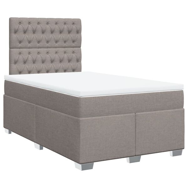 vidaXL Boxspring posteľ s matracom sivohned&yacute; 120x200 cm l&aacute;tka