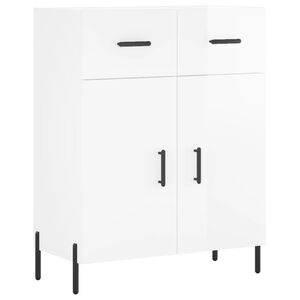 vidaXL Komoda leskl&aacute; biela 69,5x34x90 cm spracovan&eacute; drevo