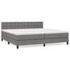 vidaXL Boxspring posteľ s matracom tmavosivá 200x200 cm látka