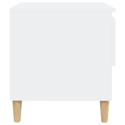 vidaXL Nočný stolík biely 50x46x50 cm spracované drevo