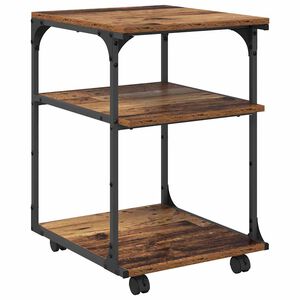 vidaXL Stojan na tlačiareň Star&eacute; drevo 43 x 48 x 64 cm