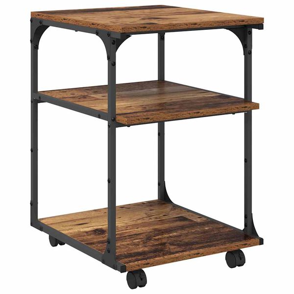 vidaXL Stojan na tlačiareň Star&eacute; drevo 43 x 48 x 64 cm