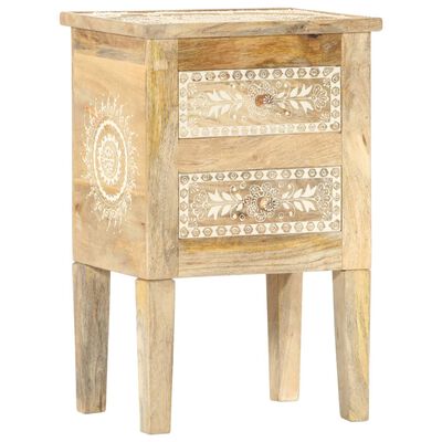 vidaXL Ručne maľovaný nočný stolík 40x30x60 cm masívne mangovníkové drevo