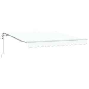 vidaXL Sklopn&aacute; mark&iacute;za Biela 300 x 250 cm Tkanina a hlin&iacute;k