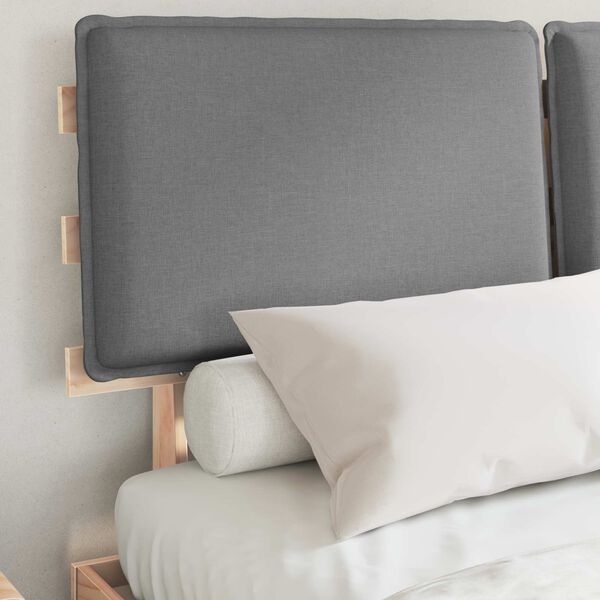 vidaXL R&aacute;m postele s čal&uacute;nen&yacute;m čelom Svetlosiv&aacute; 140 x 200 cm