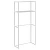 vidaXL Polica na pr&aacute;čku s &uacute;ložiskom Biela 70 x 27 x 136 cm Hlin&iacute;k