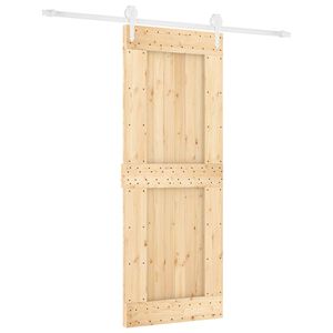 vidaXL Posuvn&eacute; dvere 80 x 210 cm Mas&iacute;vne borovicov&eacute; drevo (neupraven&eacute;)