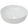 vidaXL Okr&uacute;hle keramick&eacute; um&yacute;vadlo, biele, 41,5x13,5 cm