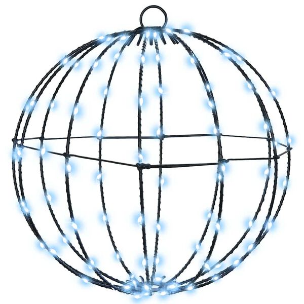 vidaXL Lopta s 96 LED-i Studen&aacute; biela 30 cm Kov