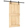 vidaXL Posuvn&eacute; dvere Pr&iacute;rodn&aacute; a čierna 100 x 210 cm