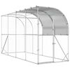 vidaXL Kurn&iacute;k proti stene Strieborn&aacute; 400 x 150 x 215 cm
