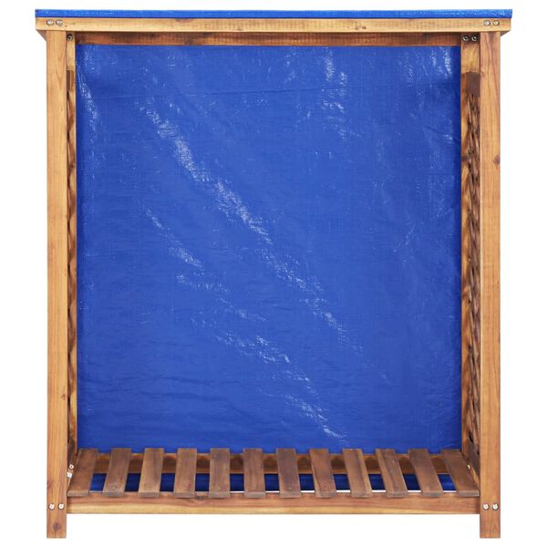 vidaXL Prístrešok na drevo 105x38x115 cm, akáciový masív