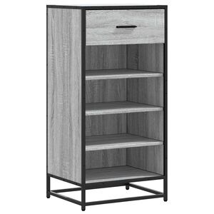 vidaXL Reg&aacute;l na top&aacute;nky siv&yacute; sonoma 48x38x97,5 cm, kompozitn&eacute; drevo