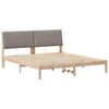 vidaXL R&aacute;m postele Hned&aacute; a taupe 180 x 200 cm Borovicov&yacute; mas&iacute;v