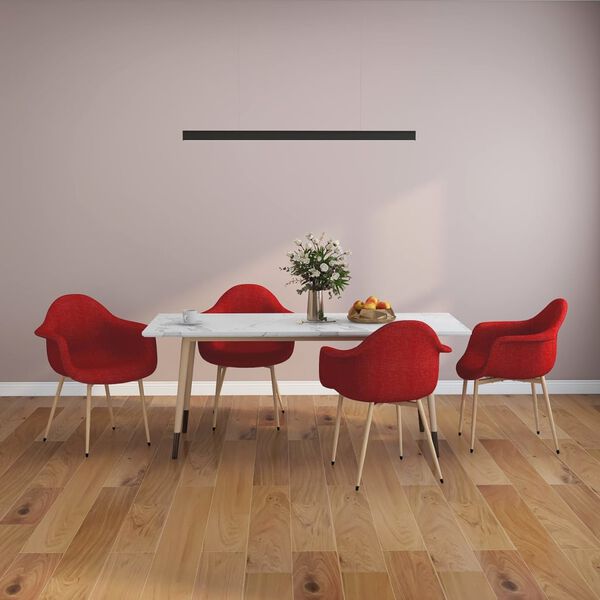 vidaXL Jed&aacute;lensk&eacute; stoličky 4 ks v&iacute;novo červen&eacute; l&aacute;tkov&eacute;