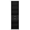 vidaXL Highboard Čierny dub 50 x 42,5 x 185 cm Kompozitn&eacute; drevo