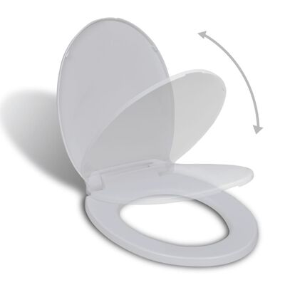 vidaXL WC sedadlo, pomalé sklápanie, biele, oválne