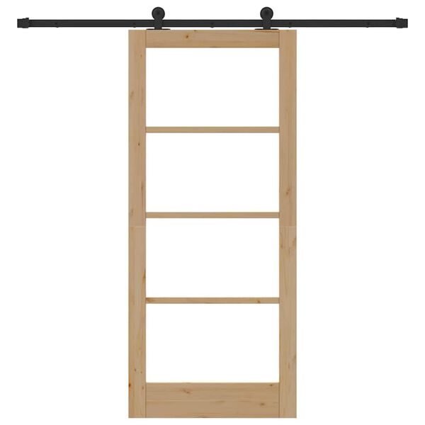 vidaXL Posuvn&eacute; dvere ORKDAL Pr&iacute;rodn&aacute; a čierna 86 x 198,5 cm