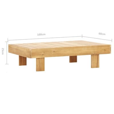 vidaXL Konferenčný stolík 100x60x25 cm masívne akáciové drevo