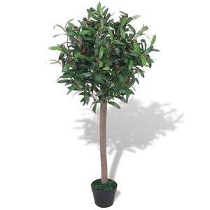 vidaXL Umel&aacute; rastlina, vavr&iacute;n s kvetin&aacute;čom 120 cm, zelen&yacute;