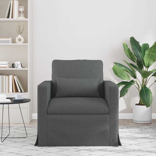 vidaXL Pohovka 180cm Tmavo &scaron;ed&aacute; Kov