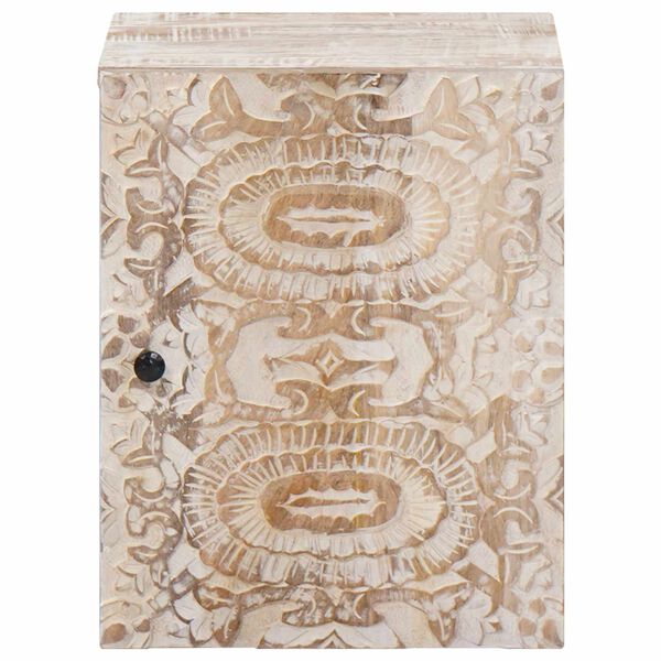 vidaXL Zavesen&yacute; kabinet do k&uacute;peľne s &uacute;ložiskom Biela 38 x 33,5 x 48 cm