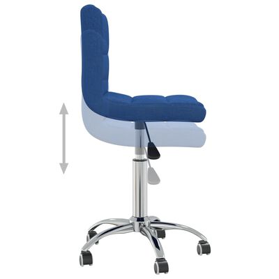 vidaXL Otočné jedálenské stoličky 4 ks modré látkové