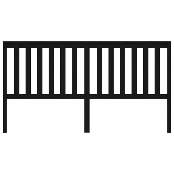 vidaXL Čelo postele čierne 186x6x101 cm masívna borovica