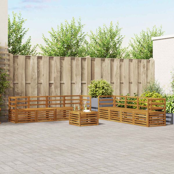 vidaXL S&uacute;pravy pohoviek 9 pcs Pr&iacute;rodn&aacute; Pevn&eacute; ak&aacute;ciov&eacute; drevo